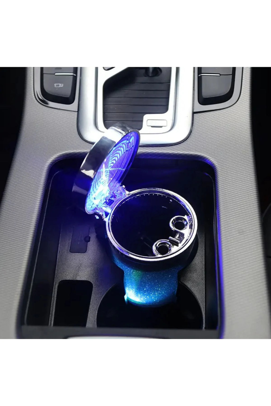 Araç İçi Oto Kokusuz Küllük RGB Işıklı Kapaklı